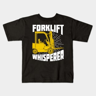 Forklift Whisperer Driver Operator Gift Kids T-Shirt